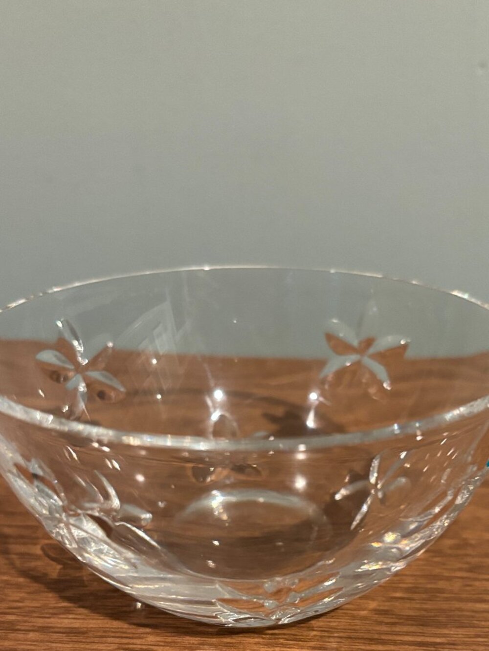 Tiffany & Co. Crystal Finger and Candy Bowl with discontinued Pattern